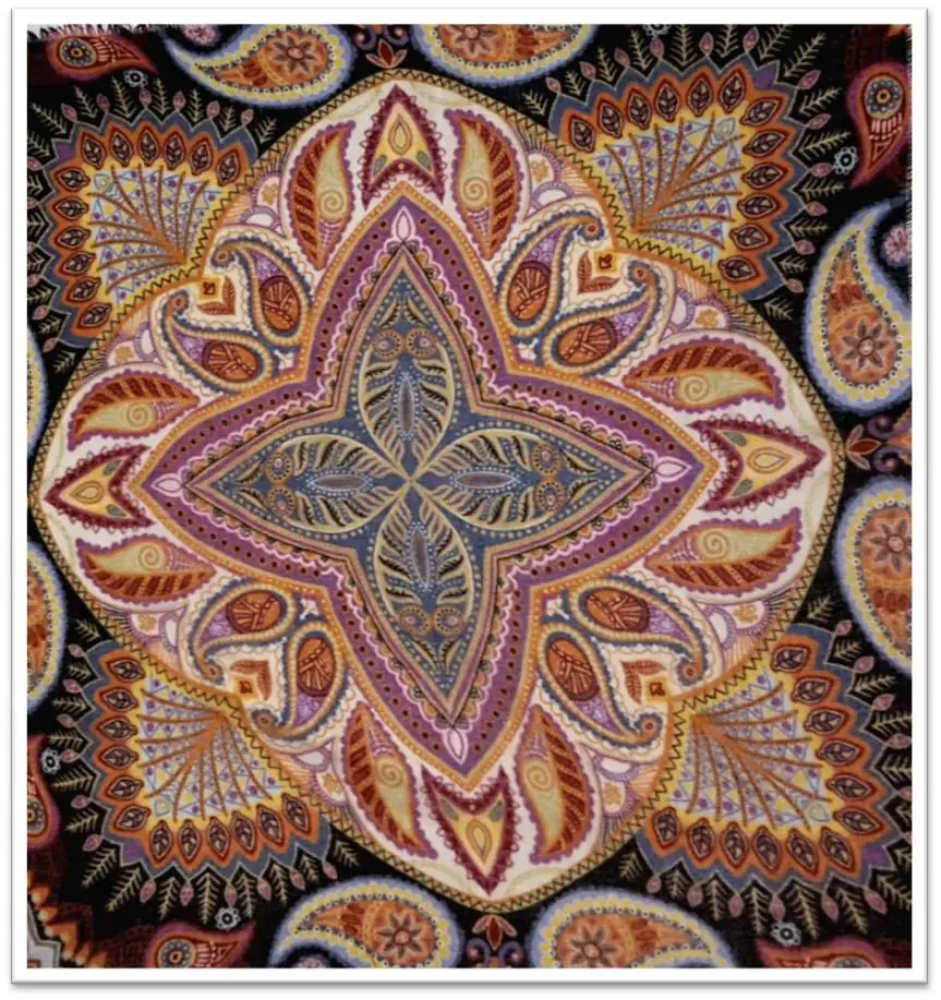 Mandala print, close-up