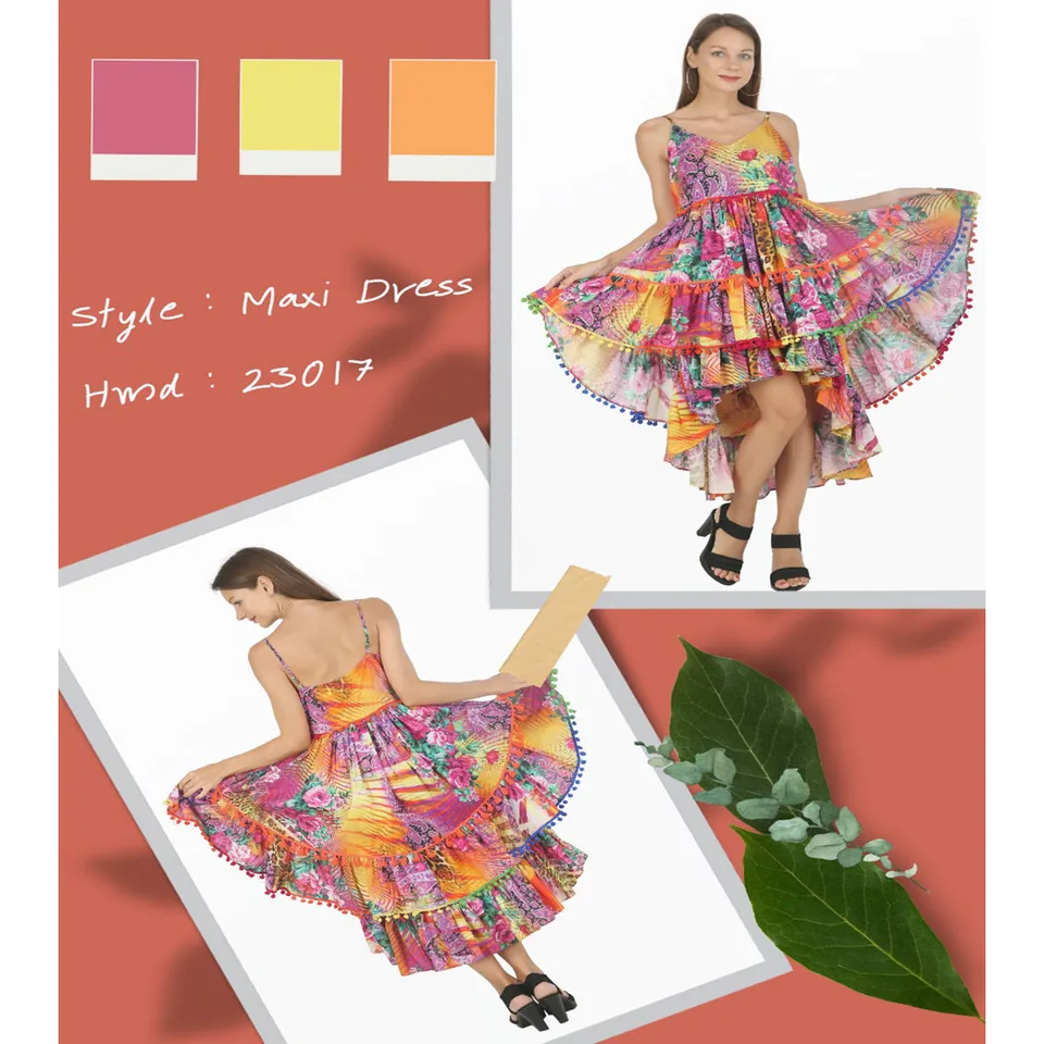 Printed maxi dress