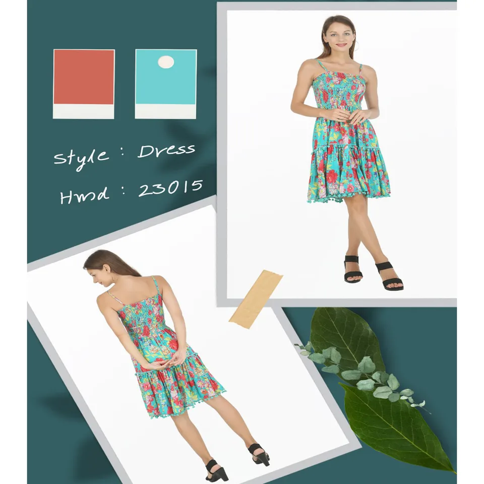 Strappy printed dress