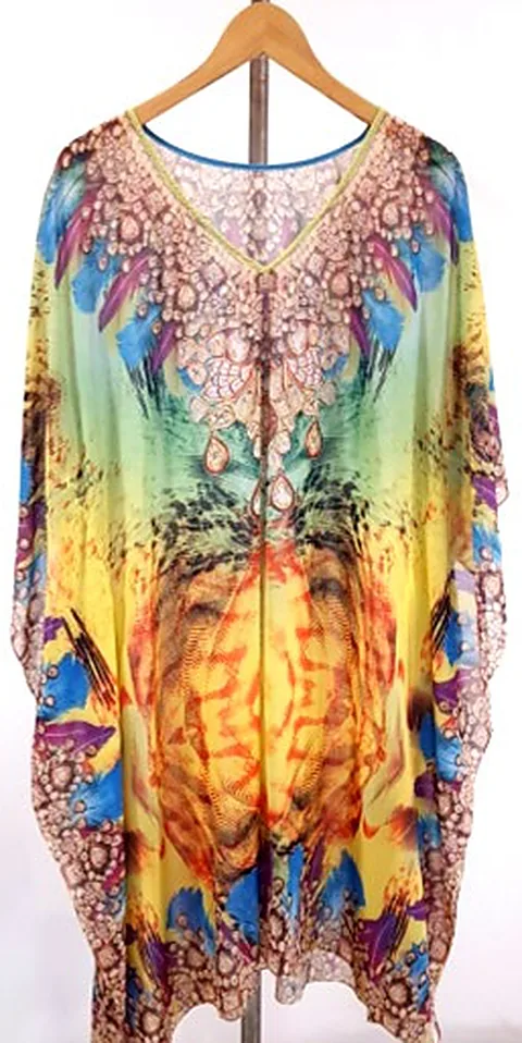Ombre printed kaftan