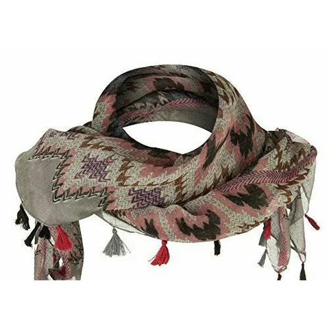 Scarf with tassel trim