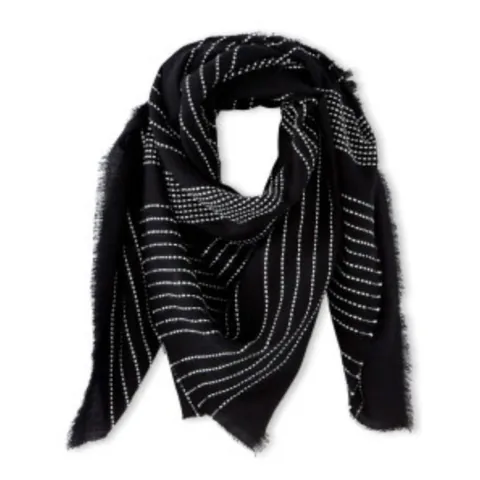 Black stitched scarf